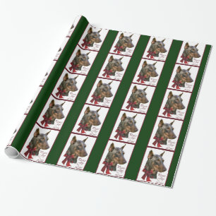 Papier Cadeau Noël Doberman Pinscher