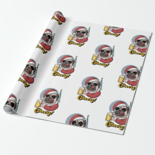Papier Cadeau Noël drôle Père Noël