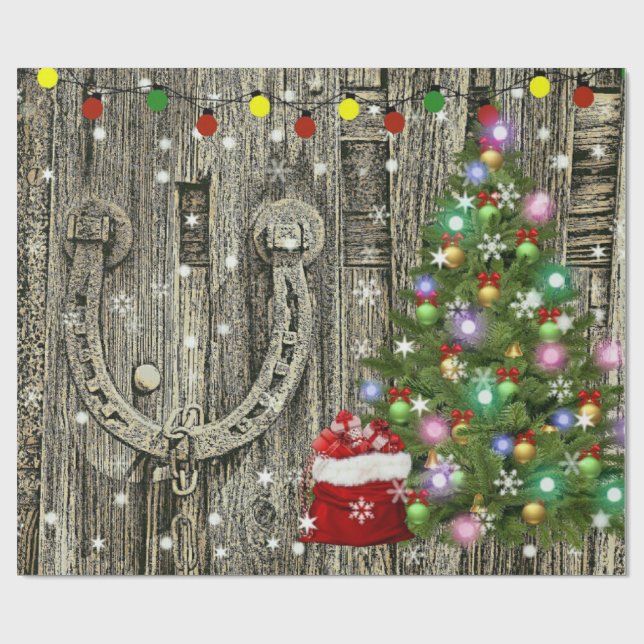 Papier Cadeau Noël du charme du pays (Plat)