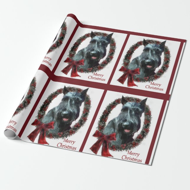 Papier Cadeau Noël du géant Schnauzer (Déroulé)