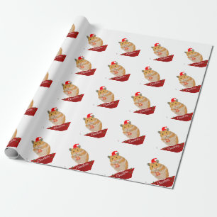 Papier Cadeau Noël du Hamster d'or