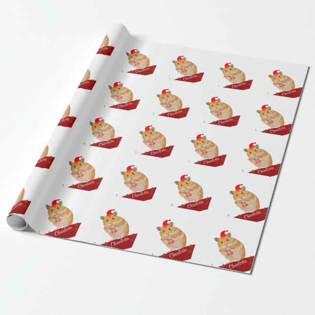 Papier Cadeau Noël du Hamster d'or (Déroulé)