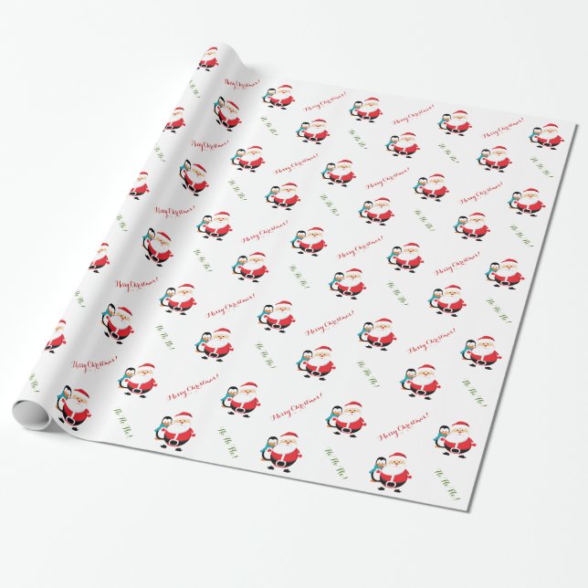 Papier Cadeau Noël du Père Noël (Déroulé)