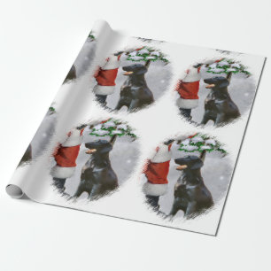 Papier Cadeau Noël du Retriever à plat