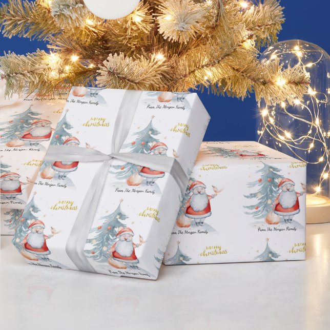 Papier Cadeau Noël du sapin du Père Noël (Vacances)