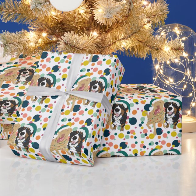 Papier Cadeau Noël Dudley Et Polka Bernese (Vacances)