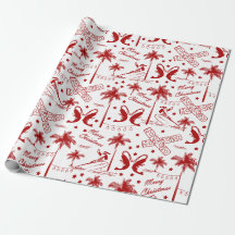 Noël en Australie tropicale Toile rouge 