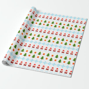 Papier Cadeau Noël en pixel art