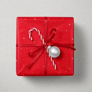 Papier Cadeau Noël étoiles rouge blanc mignon