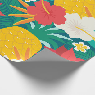 Papier Cadeau Noël floral hawaïen hawaïen