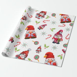 Papier Cadeau Noël Gnome