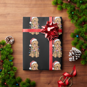 Papier Cadeau Noël Golden Retriever Amoureux des chiens Cadeau M