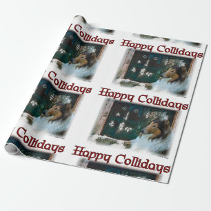 Papier Cadeau Noël heureux de Collidays de colley rugueux
