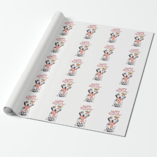 Papier Cadeau Noël heureux de Howliday enveloppant l'animal