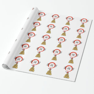 Papier Cadeau Noël heureux de Père Noël Bouddha