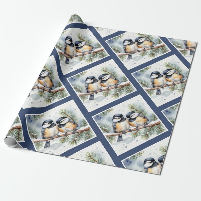 Papier Cadeau Noël hiver mignonne Boeuf de poulet (Déroulé)