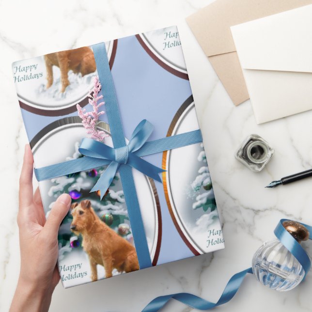 Papier Cadeau Noël irlandais Terrier (Cadeaux)