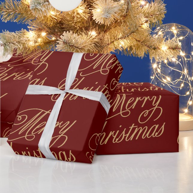 PAPIER CADEAU NOËL JAUNE ROUGE SOMBRE (Vacances)
