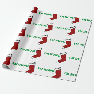 Papier Cadeau Noël, je suis raccroché à Noël, drôle