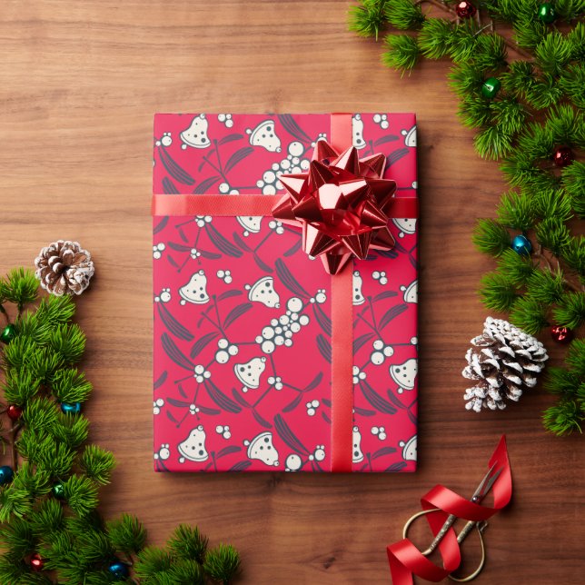 Papier Cadeau Noël Jingle Bells Joyeuse Salutations Collection (Cadeau de vacances)