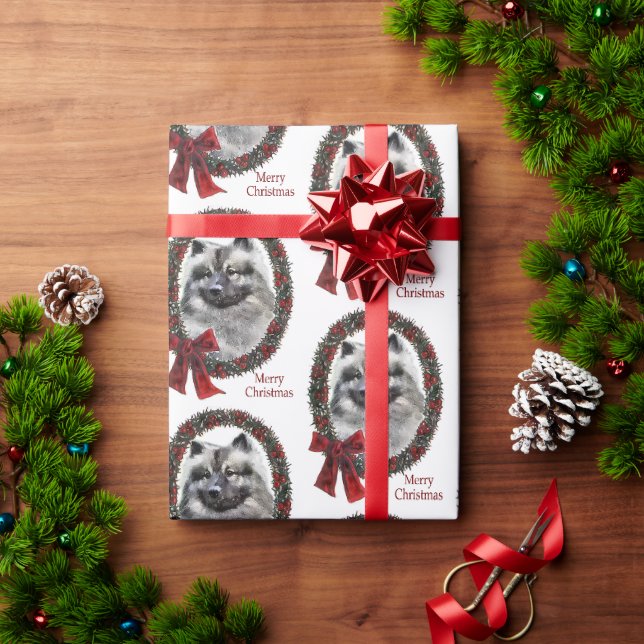 Papier Cadeau Noël Keeshond (Cadeau de vacances)