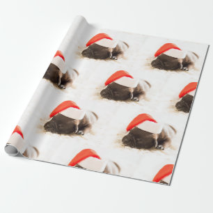 Papier Cadeau NOËL LABRADOR avec un papier d'emballage de