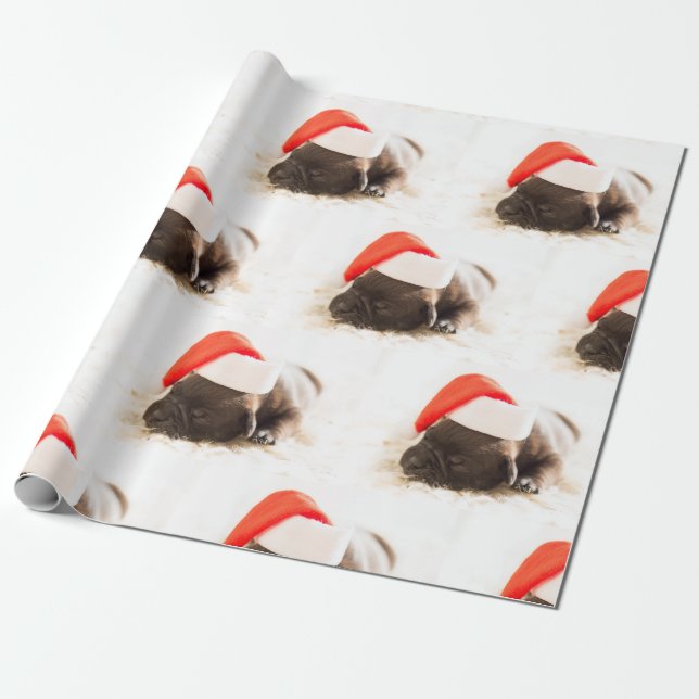 Papier Cadeau NOËL LABRADOR avec un papier d'emballage de (Déroulé)