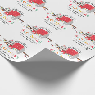 Papier Cadeau Noël lumineux de paresse d'amusement