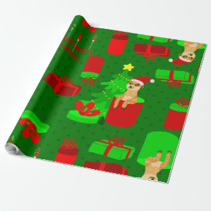 Papier Cadeau noël meerkat père Noël