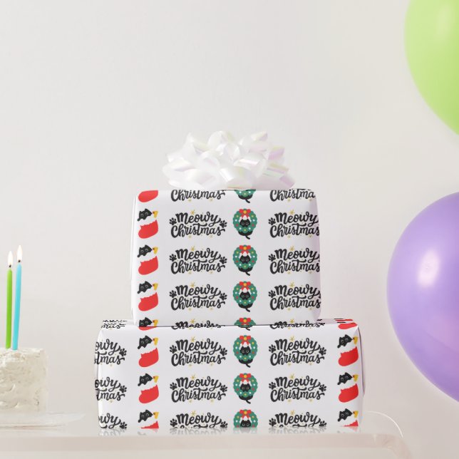 Papier Cadeau Noël Meowy (Cadeaux de fête)