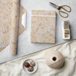 Papier Cadeau Noel métallique rustique de cowhide