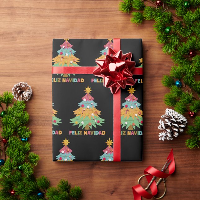 Papier Cadeau Noël mexicain Feliz Navidad (Cadeau de vacances)