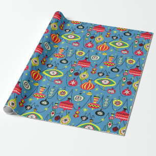 Papier Cadeau Noël moderne de la moitié du siècle atomique de