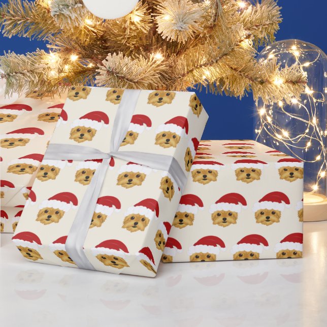 Papier Cadeau Noël Motif du Cute Yorkshire Terrier (Vacances)