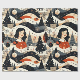Papier Cadeau Noël Noir