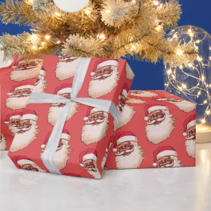 Papier Cadeau Noël noir afro-américain rétro