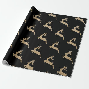 Papier Cadeau Noël Nouvel An Vip Deer Carton noir