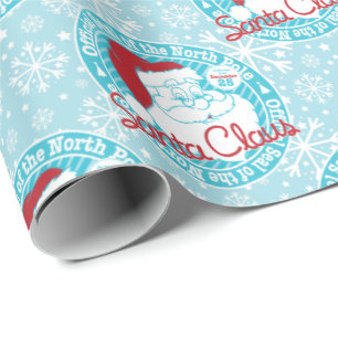 Papier Cadeau Noël officiel de phoque du père noël