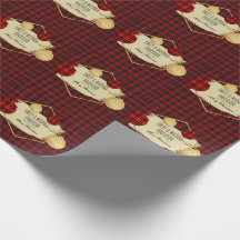 Noël Or Plaid Buffalo moderne Personnalisé