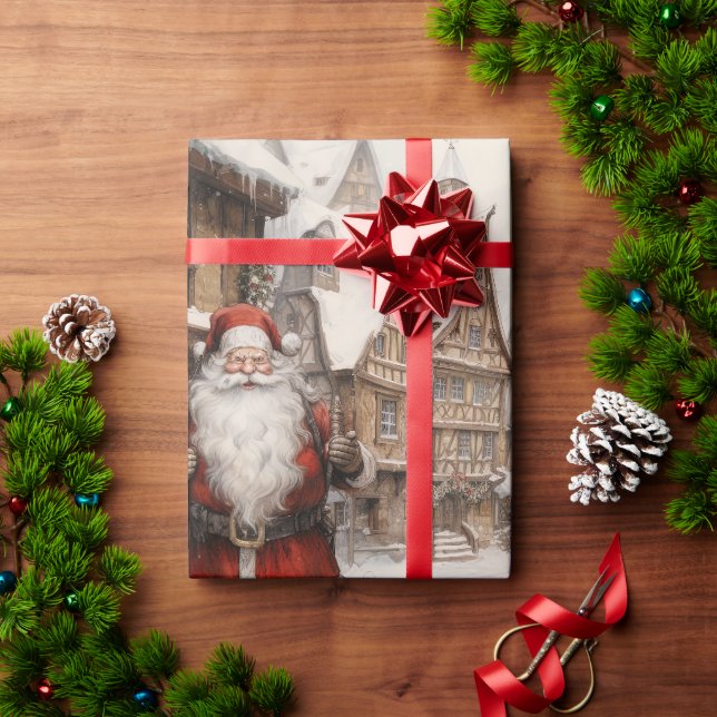 Papier Cadeau Noël Père Noël (Cadeau de vacances)