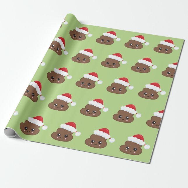 Papier Cadeau Noël Père Noël d'Emoji de dunette (Déroulé)