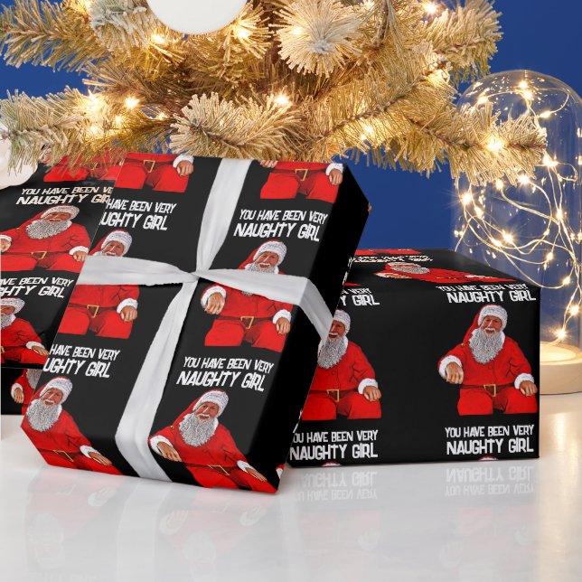 PAPIER CADEAU NOËL PÈRE NOËL NAUGHTY GIRL WRAPPER PAPIER (Vacances)