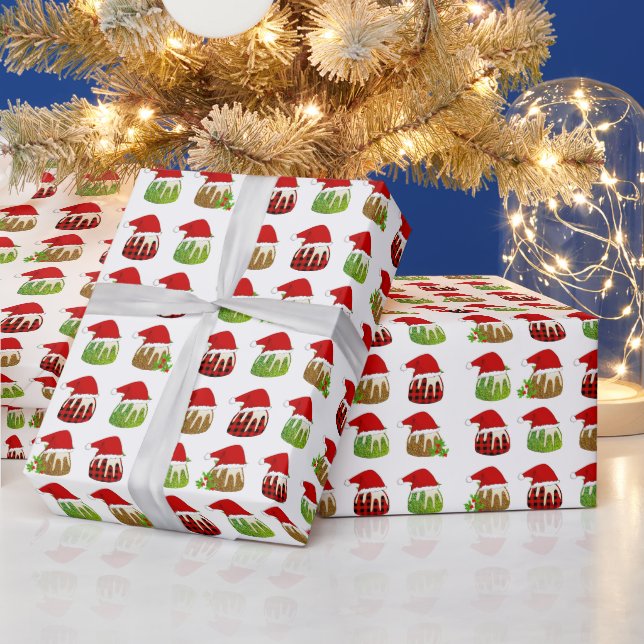 Papier Cadeau Noël Père Noël Puddings (Vacances)