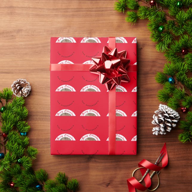 Papier Cadeau Noël photo personnalisée (Cadeau de vacances)