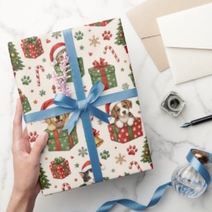 Papier Cadeau Noël pour animaux de compagnie personnalisé avec c