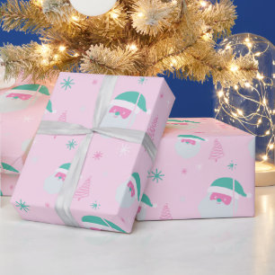 Papier Cadeau Noël présente Santas neige moderne Noël