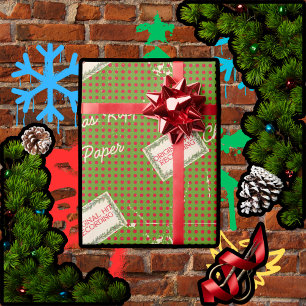 Papier Cadeau Noël Rappin' Green