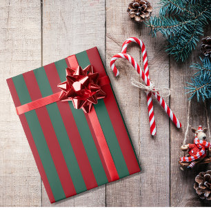 Papier Cadeau Noël rayé classique