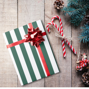 Papier Cadeau Noël rayé classique