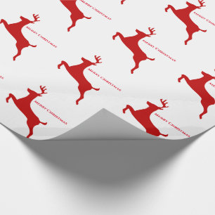 Papier Cadeau Noël Red Reindeer